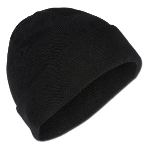 Rollstrickmütze schwarz
