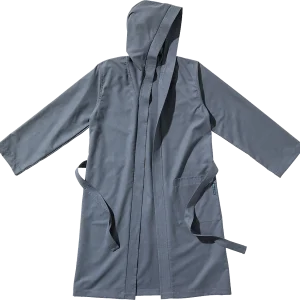 Cocoon Microfiber Bathrobe Ultralight with Hood Size S anchor grey